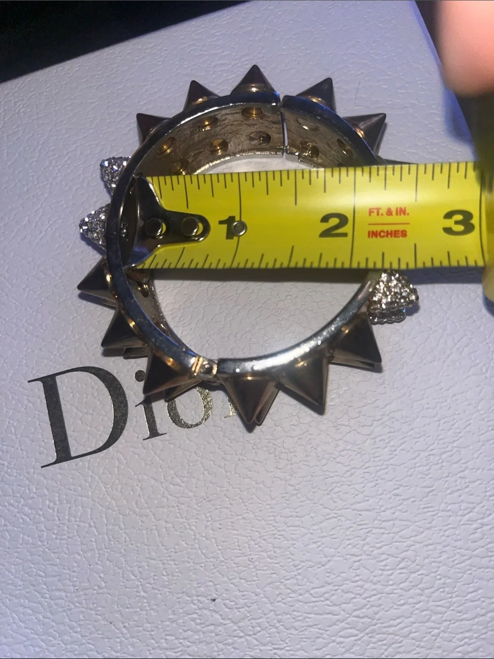 Women's Crystal Spike Bangle/Cuff Bracelet
